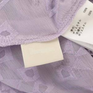 Diagram GRACE CONTINENTAL 23SS 刺繍レースワンピース ロング 長袖 シアー ウエストマーク 36 紫 パープル