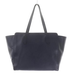 GUCCI 354397 スウィングトートバッグ レザー ロゴ ネイビー