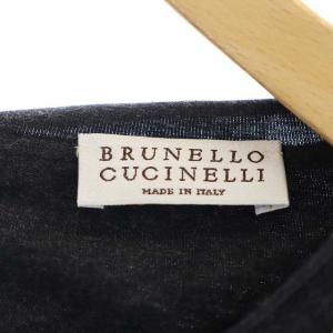 BRUNELLO CUCINELLI コットントップス カットソー Tシャツ 長袖 XL チャコールグレー