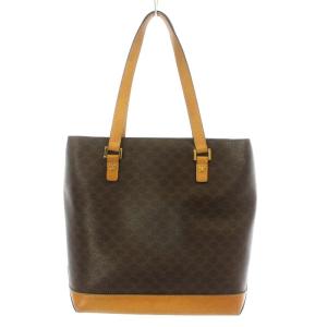 CELINE トートバッグ マカダム PVC 茶色 ブラウン S100/65