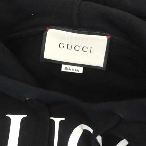GUCCI インターロッキングG フーデッドスウェットシャツ パーカー 長袖 XS ブラック 475374