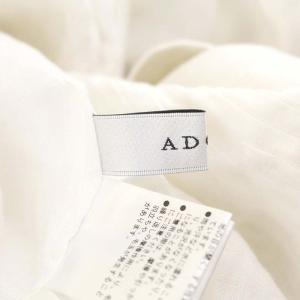 ADORE 21SS シアーリネンブラウス ロングシャツ チュニック ビックシルエット 長袖 38 白 ホワイト