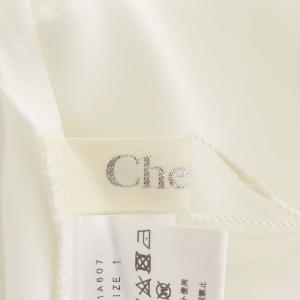 Chesty フラワー刺繍 トップス キャップスリーブ カットソー シースルー フレア 1 白 ホワイト マルチカラー