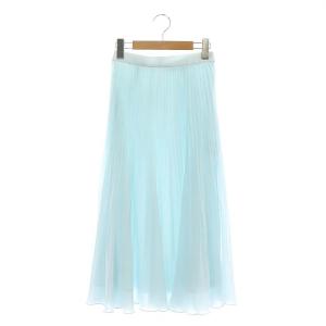 23SS シアードビープリーツスカート ロング 36 アイスブルー