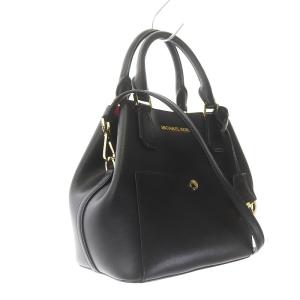 MICHAEL KORS GREENWICH グリニッジ ハンドバッグ ショルダーバッグ 2WAY レザー チャーム 黒 ブラック 30S5GGRT7U