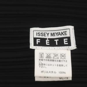 ISSEY MIYAKE FETE プリーツ配色ステッチコート ジャケット ミドル丈 薄手 3 ブラック