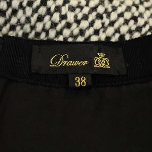 TAN リブニットスカート ロング ギャザー 紺 ネイビー