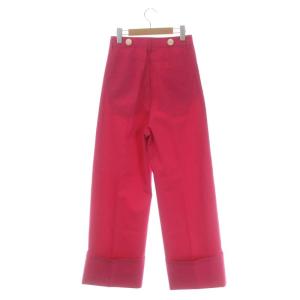 nagonstans 21SS コットン ワイド トラウザーズ パンツ ロールアップ 38 ショッキングピンク