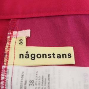 nagonstans 21SS コットン ワイド トラウザーズ パンツ ロールアップ 38 ショッキングピンク