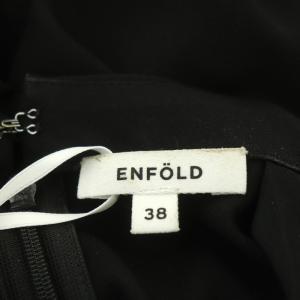 ENFOLD 23SS HEXAGON PULLOVER ブラウス ハイネック 七分袖 38 ブラック