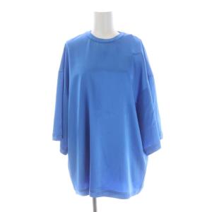 23SS ミッションサテン カットソー Tシャツ 七分袖 38 青 ブルー