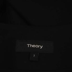 Theory ノーカラージャケット 総裏地 ウール 2 黒 ブラック