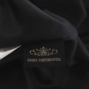 GRACE CONTINENTAL 21AW イレギュラーフレアスカート ロング ツイル 切替 サテン 36 黒 ブラック