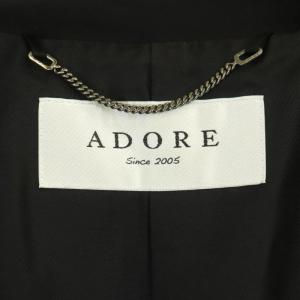 ADORE テーラードジャケット アウター 胸ポケット シングル ウール混 38 黒 ブラック