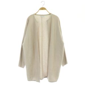 フラッフィーヤーン コクーンカーディガン ニット 長袖 ウール S ライトグレージュ