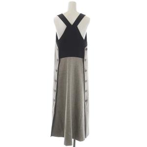 ADORE 22AW ストレッチツィードワンピース Vネック 38 ベージュ