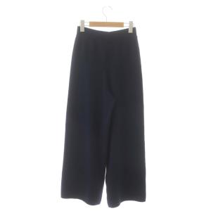 L'Appartement KintCropped パンツ ニットパンツ クロップド  ワイド ウール 34 紺 ネイビー