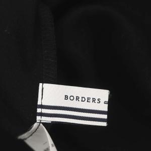 BORDERS at BALCONY スウェットペプラムトップ トップス ブラウス カットソー プルオーバー 八分袖 36 黒 ブラック