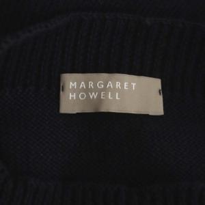 MARGARET HOWELL リネン コットン混 サマーニット セーター 長袖 2 濃紺 ネイビー
