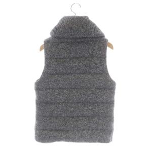 LACOSTE ニットジップアップダウンベスト アウター ジャケット 総裏地 ウール グレー