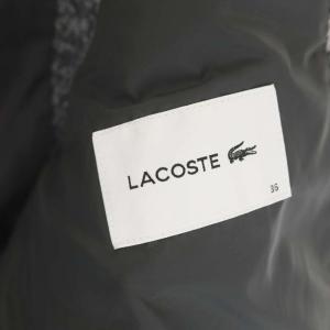 LACOSTE ニットジップアップダウンベスト アウター ジャケット 総裏地 ウール グレー
