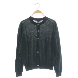 PAUL SMITH クルーネックカーディガン ニット 長袖 M ダークグリーン