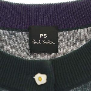 PAUL SMITH クルーネックカーディガン ニット 長袖 M ダークグリーン
