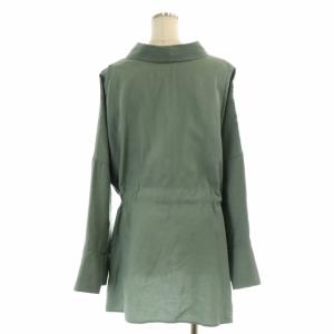 ADORE ライトグログランオーバーブラウス 長袖 38 カーキ