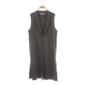 21SS オーガニックコットン ロングジレ 36 グレージュ