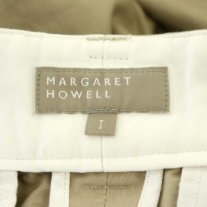 MARGARET HOWELL 22SS LIGHT COTTON LINEN TWILL パンツ セミワイド ジッパーフライ ベルト付き 1 ベージュ
