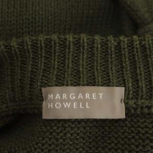 MARGARET HOWELL 22SS LINEN COTTON ショルダーボタン ニット セーター 長袖 透かし編み プルオーバー 2 緑 グリーン