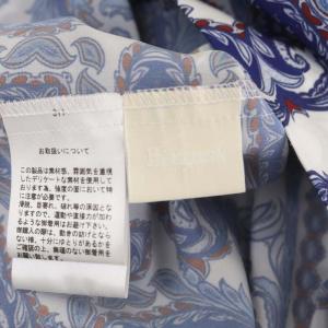 Diagram GRACE CONTINENTAL エスニックパターン トップ ブラウス 半袖 ボートネック プルオーバー 総柄 36 白 青 赤