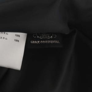 GRACE CONTINENTAL 21AW フラワー刺繍ワンピース ロング 長袖 36 黒 茶 水色