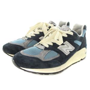 New Balance M990TB2 スニーカー ロゴ 切替 27cm ネイビー