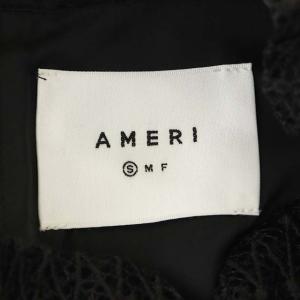 Ameri VINTAGE 21AW MELON SLEEVE STRAIGHT DRESS ロング 長袖 メッシュ切替