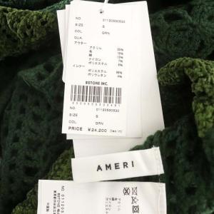 Ameri VINTAGE 21AW COASTER LACE TIGHT DRESS ワンピース ロング ミモレ丈 長袖 インナー付き S 緑 グリーン