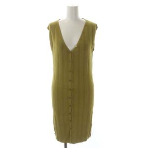 Ameri VINTAGE セットアップ OVER BUTTON RIB TOP/ANKLE BUTTON 上下 ロングベスト ニット 前開き スキニーパンツ