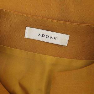 ADORE サニーツイルワンピース スキッパー ロング ミモレ丈 長袖 ペチコート付き 36 キャメル