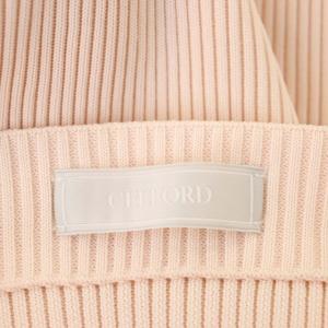 CELFORD 22SS 衿付きノースリーブホールガーメントワンピース ニット ロング 36 ライトピンク