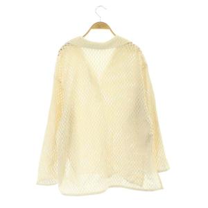CLANE 23AW MESH PULLOVER SHIRT ニットシャツ 長袖 1 生成り エクリュ