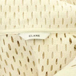 CLANE 23AW MESH PULLOVER SHIRT ニットシャツ 長袖 1 生成り エクリュ