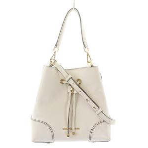MICHAEL KORS 巾着バッグ ハンドバッグ ショルダーバッグ 2WAY ポーチ 2点セット レザー ロゴ 白 ホワイト 30F9GZ5L1L