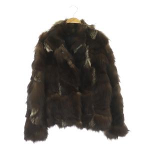 シルバーフォックスジャケット ファー 茶 ブラウン