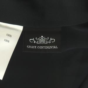 GRACE CONTINENTAL マルチプリントジャージミニワンピース 長袖 36 黒 ブラック マルチカラー