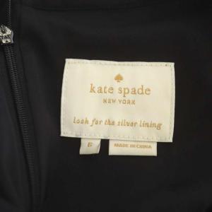 kate spade new york 半袖 花柄ワンピース ロング ミモレ丈 6 黒 ピンク 紫