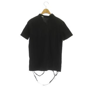 Chalayan ダメージ加工 半袖シャツ 38 黒 ブラック