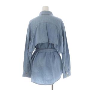 Diagram GRACE CONTINENTAL 21SS バックフリルデニムシャツ 長袖 金ボタン 36 ライトブルー