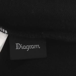 Diagram GRACE CONTINENTAL スパンコールスター裏毛トップ カットソー 長袖 チュール 36 黒 ブラック