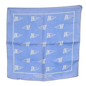 スカーフ シルク CUP 総柄 青 ブルー