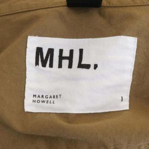 MHL. 23SS SANDED COTTON LINEN シャツ 七分袖 ハーフボタン S 茶色 ブラウン